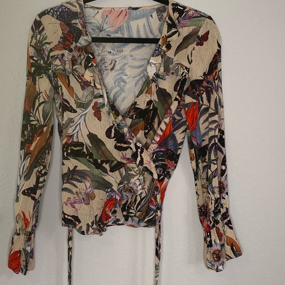 Long sleeve butterfly top